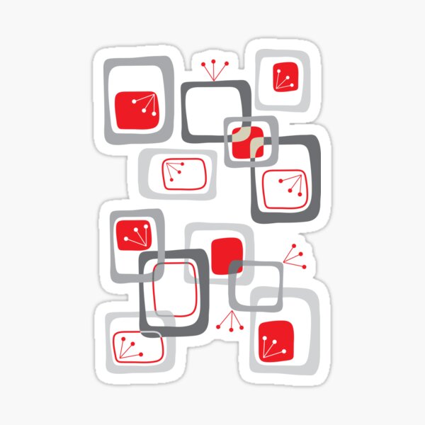 Item preview, Retro Red Cherry Squares © fatfatin designed and sold by fatfatin.