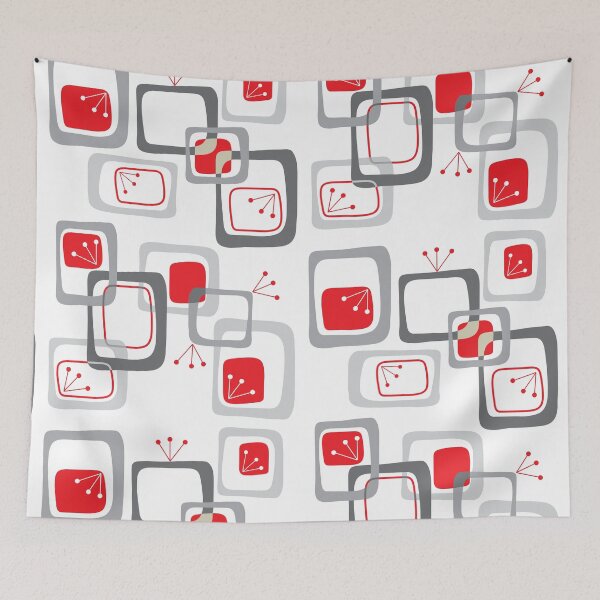 Item preview, Retro Red Cherry Squares © fatfatin designed and sold by fatfatin.