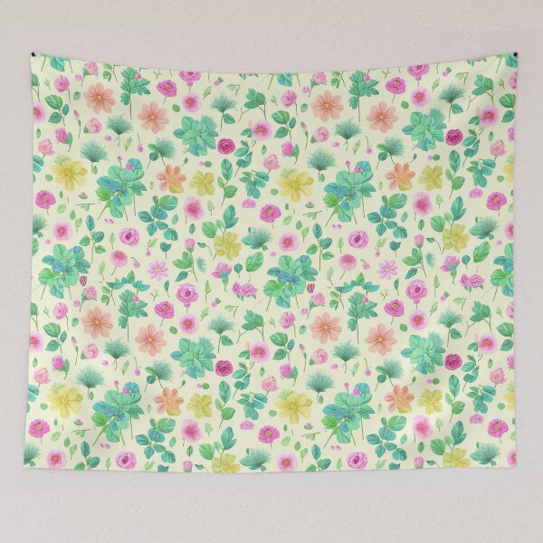 Item preview, Vintage Floral Pattern in Watercolor Style designed and sold by EBESIGN.