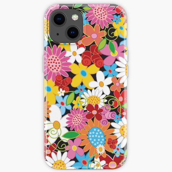 Whimsical Spring Flower Power Garden II © fatfatin iPhone Soft Case