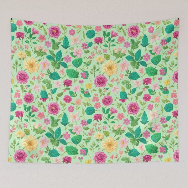 Item preview, Vintage Floral Pattern in Watercolor Style designed and sold by EBESIGN.