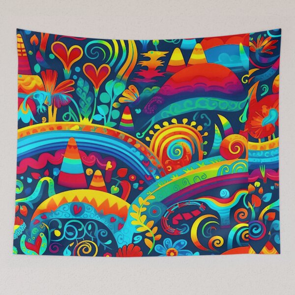 Item preview, Rainbow Paradise - Boho 1960s designed and sold by Earth Nature Creations.