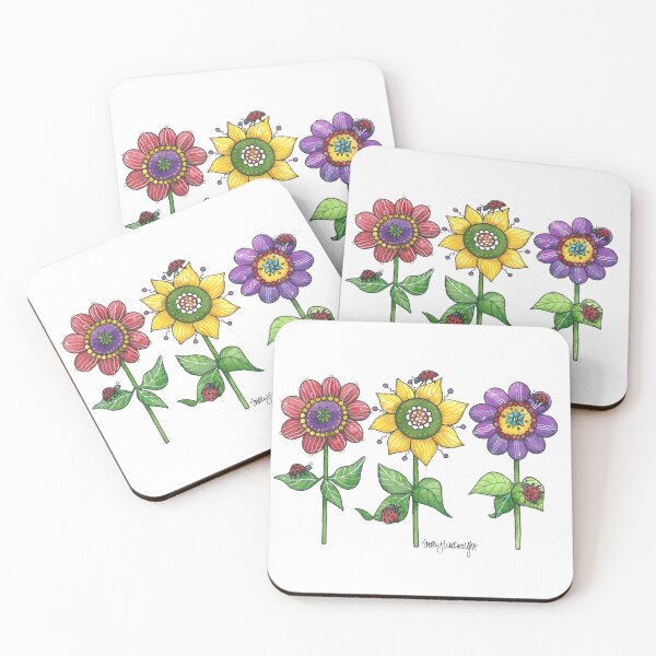 Aperçu de l'œuvre Coccinelles et fleurs créée et vendue par ShelleyYlstArt.