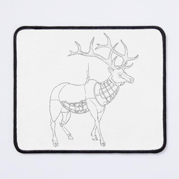 Item preview, Machine Elk II Line Art designed and sold by Upbeat-Cryptid.