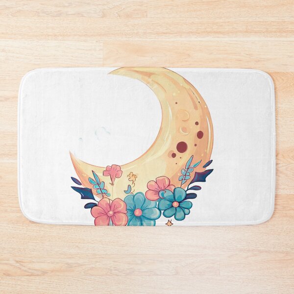 Item preview, moon with flowers designed and sold by miguel-ozz.