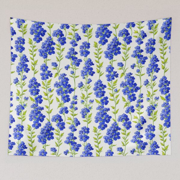 Item preview, Larkspur // Blue and green larkspur designed and sold by MiniArtworks.