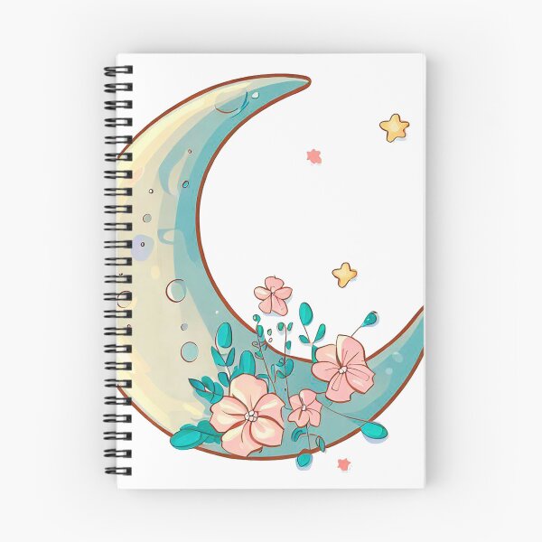 Item preview, moon with stars and flowers designed and sold by miguel-ozz.