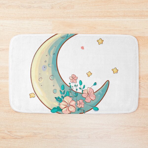 Item preview, moon with stars and flowers designed and sold by miguel-ozz.