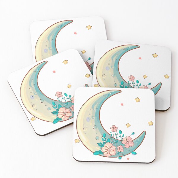 Item preview, moon flowers and stars designed and sold by miguel-ozz.