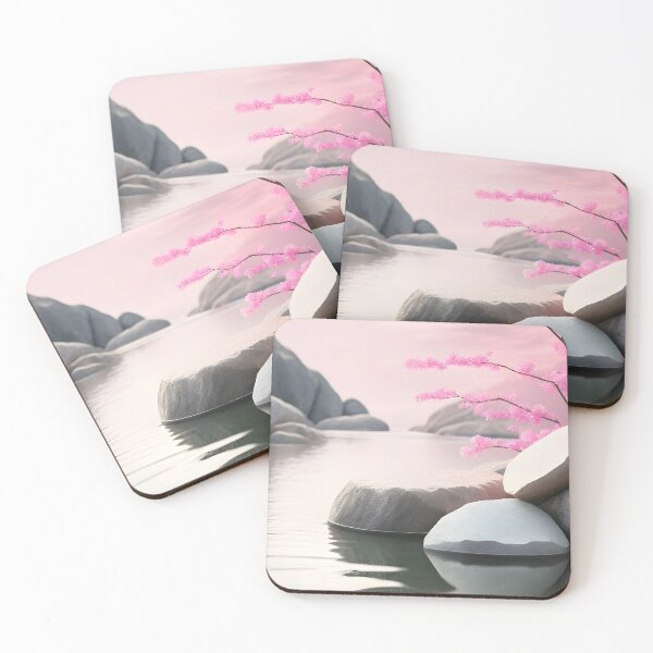 Item preview, Relaxed nature - harmony of stones, water and blossoms designed and sold by YuniaMiyu.