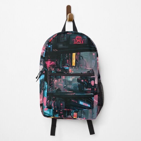 Item preview, A Neon Cyberpunk Cityscape designed and sold by ByteyCreatives.