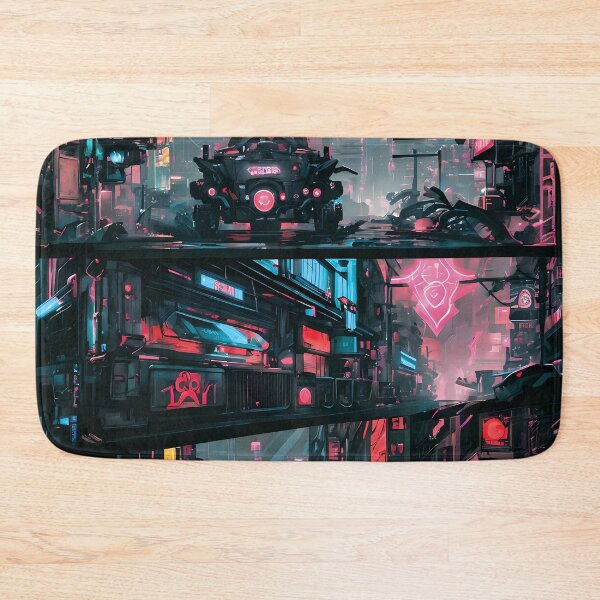 Item preview, A Neon Cyberpunk Cityscape designed and sold by ByteyCreatives.