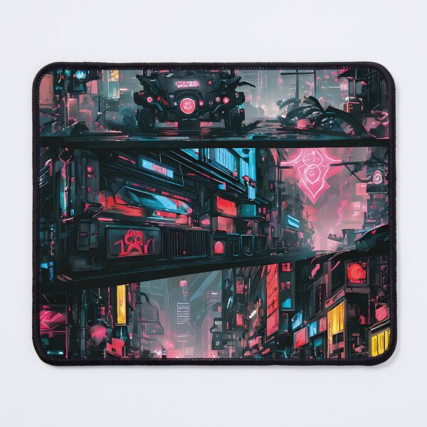 Item preview, A Neon Cyberpunk Cityscape designed and sold by ByteyCreatives.