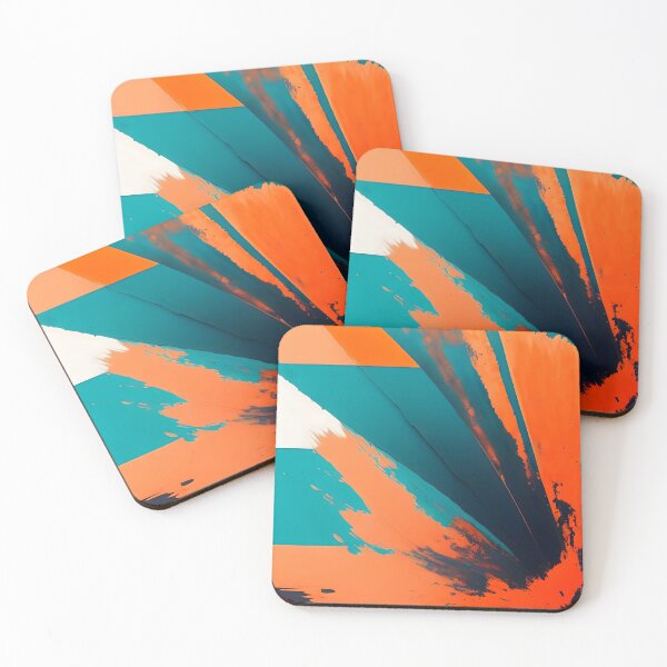 Item preview, orange and teal abstract 1 big designed and sold by Apple-and-Tree.