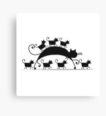 Couple cats Canvas Print