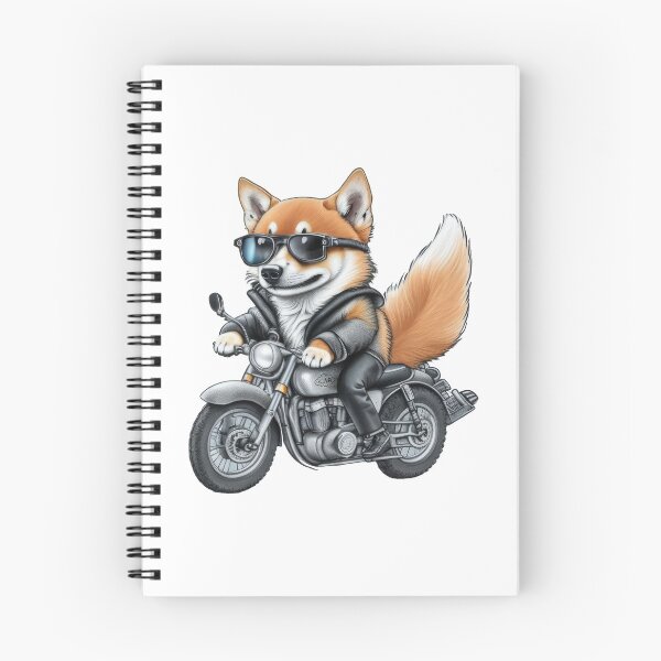 Item preview, shiba inu motorbiker designed and sold by HOlaMax.