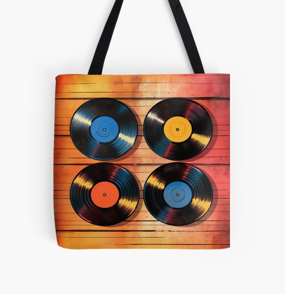 Retro Vinyl Record - Vintage Vinyls LP Record Tote Bag