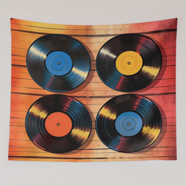 Item preview, Retro Vinyl Records Art designed and sold by GoodOldVintage.