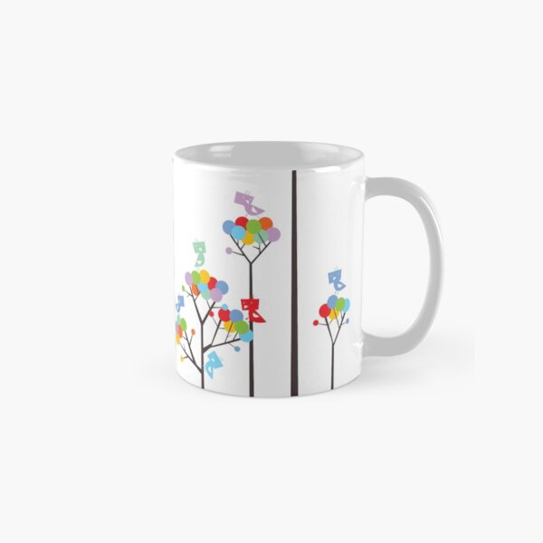 Item preview, Colorful Whimsical Tweet Birds On Dark Branches Of Dotted Trees © fatfatin designed and sold by fatfatin.