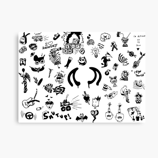 yungblud drawings tattoo sheet Black