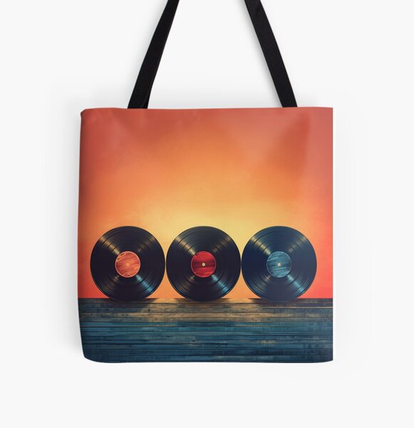 Retro Vinyl Record - Vintage Vinyls LP Record Tote Bag