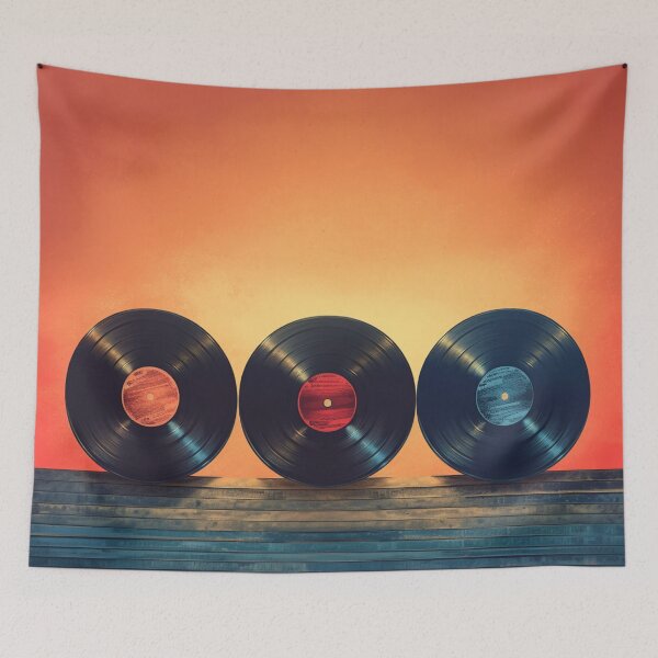 Item preview, Retro Vinyl Records Art designed and sold by GoodOldVintage.
