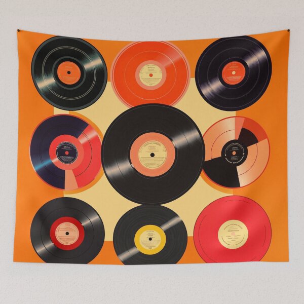 Item preview, Retro Vinyl Records Art designed and sold by GoodOldVintage.