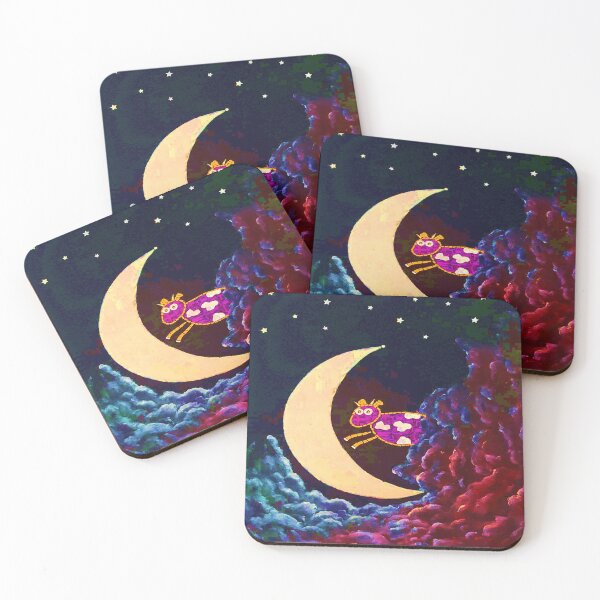 Aperçu de l'œuvre Vache sautant la lune créée et vendue par MesmerizeArts.