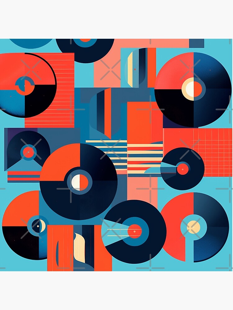 Retro Vinyl Records Art Art Board Print for Sale by