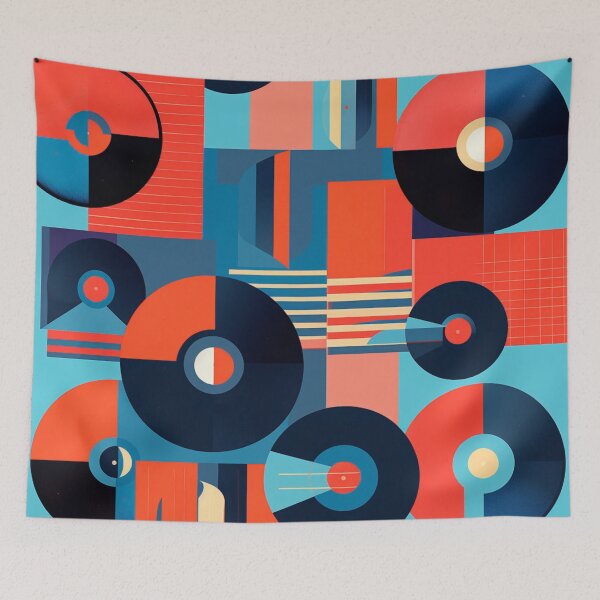 Item preview, Retro Vinyl Records Art designed and sold by GoodOldVintage.