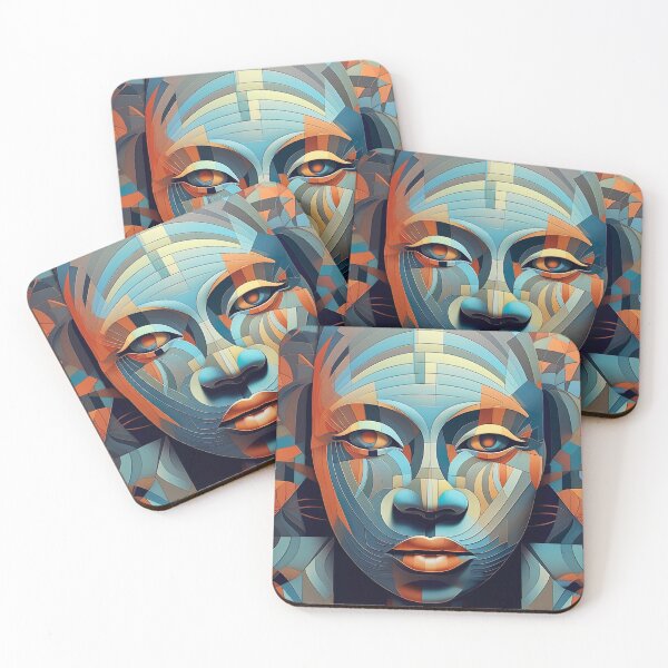 Item preview, Abstract Elegance: Woman's Geometric Portrait designed and sold by EVA4designs.