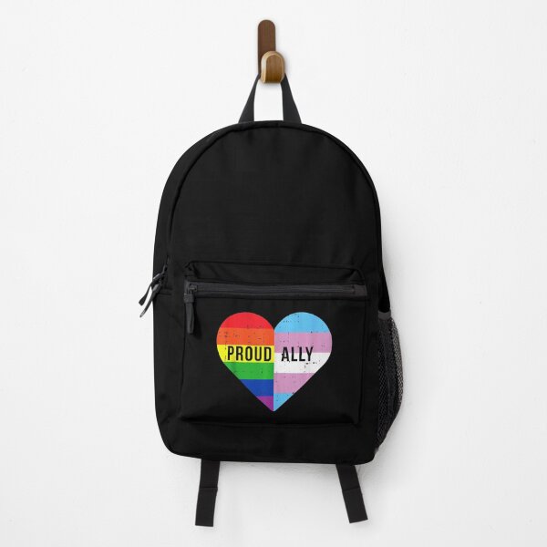 Item preview, Proud Ally, trans flag, rainbow flag, Pride LGBT transgender, gay, Lesbo, queer designed and sold by Red Siri0 Art.