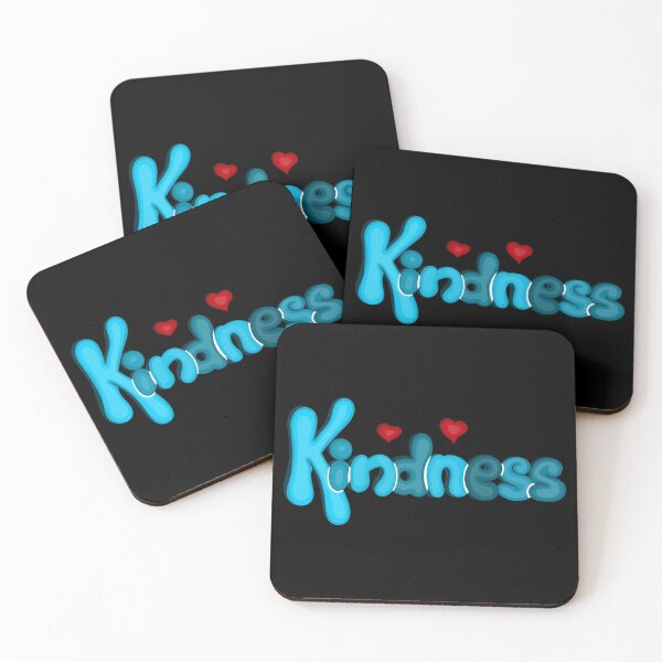 Item preview, Kindness Hand Drawn Blue Illustration With 2 Red Hearts designed and sold by Kill Tony Fan Designs.