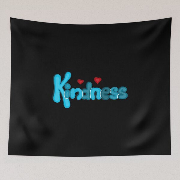 Item preview, Kindness Hand Drawn Blue Illustration With 2 Red Hearts designed and sold by Kill Tony Fan Designs.