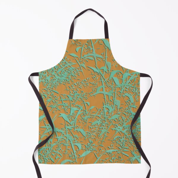 Item preview, 3D Effect Pastel Green Leaves on Orange Background designed and sold by Yolanda Designs.