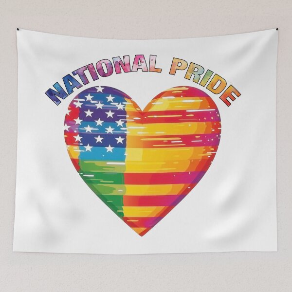 Item preview, National Pride Heart (Style 3) designed and sold by Madraisinface.