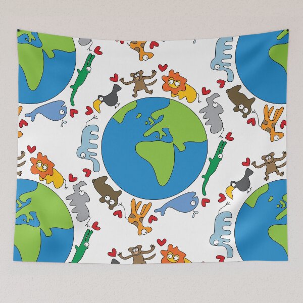 Item preview, We Love Our Planet | Animals Around The World © fatfatin designed and sold by fatfatin.