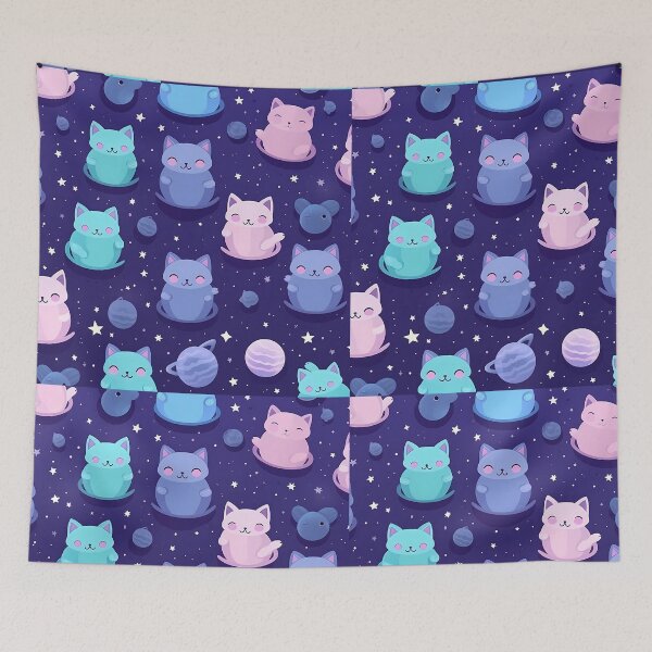 Item preview, Cute Kitties in Space designed and sold by Hashola Designs.