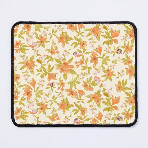 Item preview, Rhododendrons and Japanese Quince Blossoms in yellow green designed and sold by Jean-Pham.