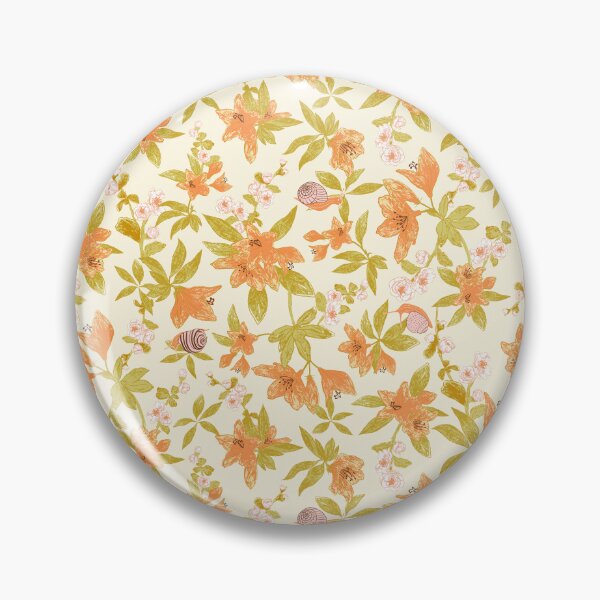 Item preview, Rhododendrons  and Japanese Quince Blossoms in yellow green designed and sold by Jean-Pham.