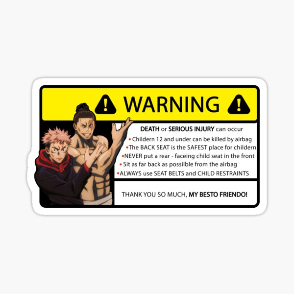 Anime Warning Stickers for Sale  Redbubble