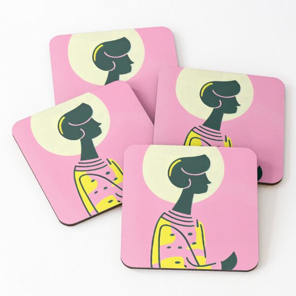 Item preview, Space Girl's Room Retro Poster Art Print designed and sold by PinkNomad.