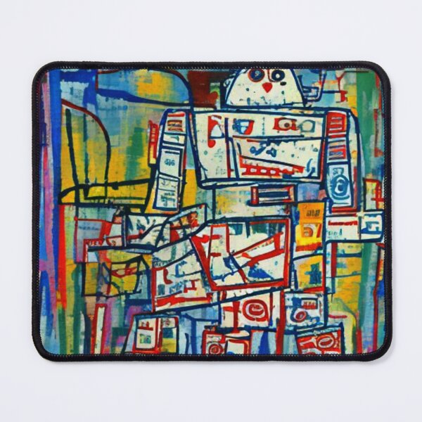 Item preview, Robot street art colorful illustration  designed and sold by RobotAIArt.
