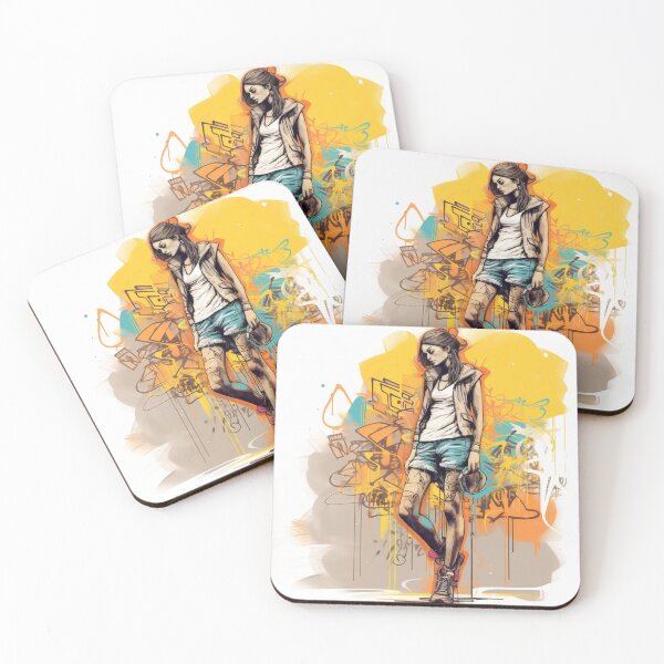 Item preview, graffiti girl in sketchbook style designed and sold by nolutsch.