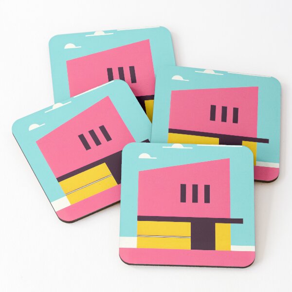 Item preview, Bauhaus Pink Retro Poster in Modern Art Room designed and sold by PinkNomad.
