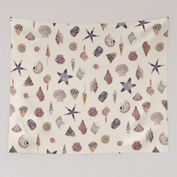Item preview, SEASHELLS POSTER-beige designed and sold by BEATRIZ ABAITUA.