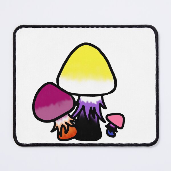 Item preview, Lesbian, Nonbinary, Genderfluid Mushrooms designed and sold by ValentineFlames.