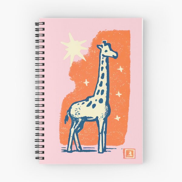 Item preview, Giraffes' Bedtime Stargazing Adventure Retro Poster designed and sold by PinkNomad.