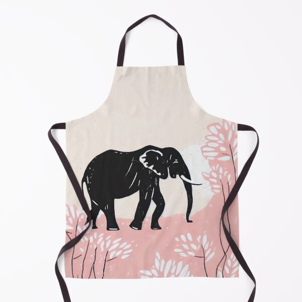 Item preview, Majestic Black & White Elephant Retro Poster in Living Room designed and sold by PinkNomad.