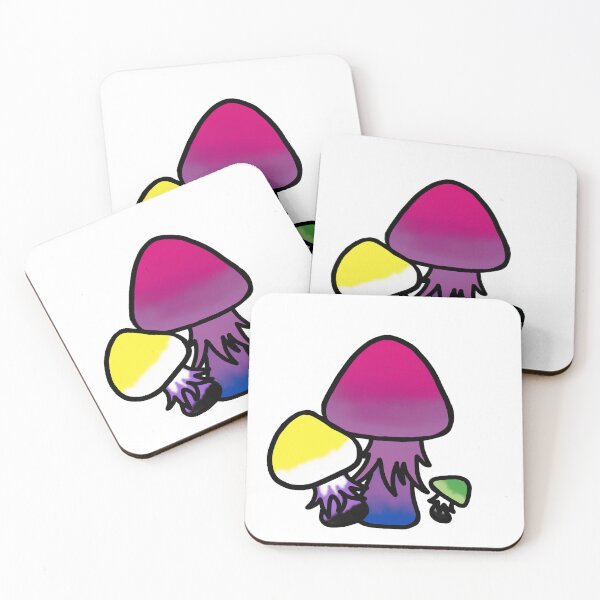 Item preview, Nonbinary, Bi, Aro Mushrooms designed and sold by ValentineFlames.